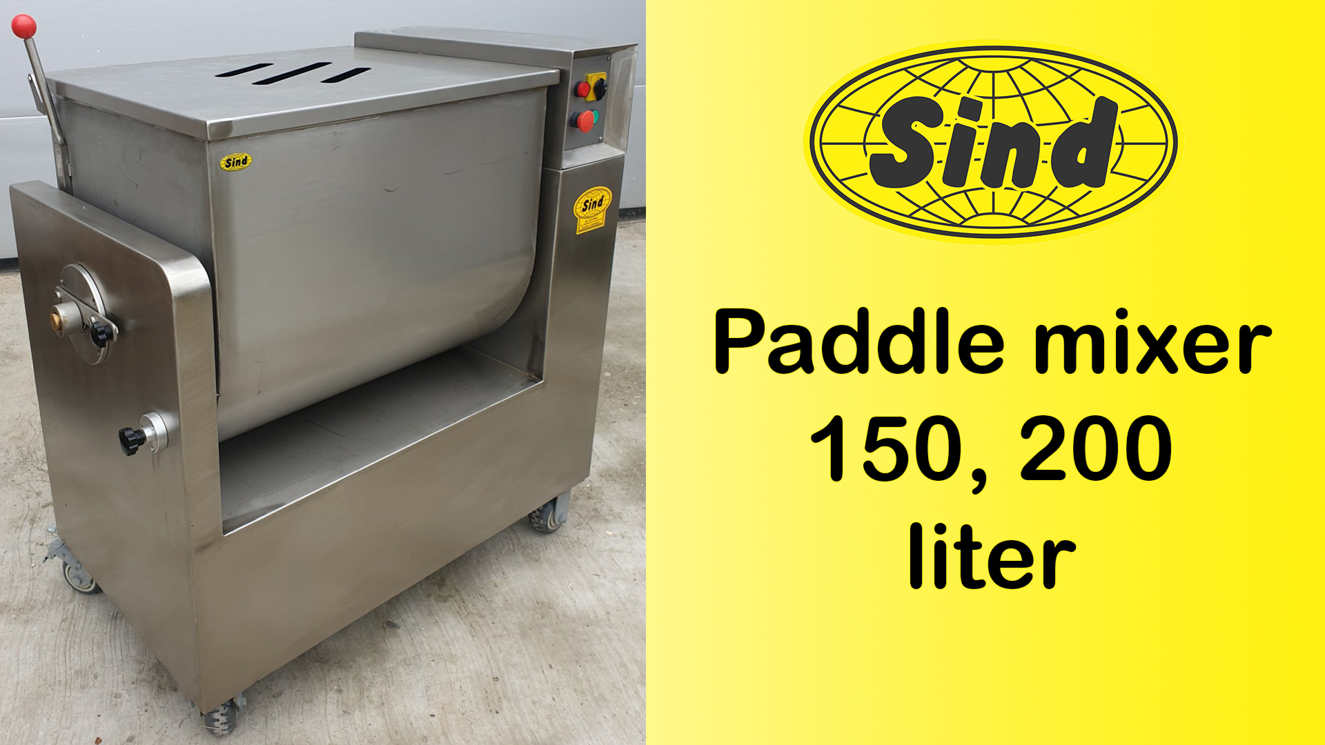 Stainless steel meat mixer - LM150 - Lakidis - paddle